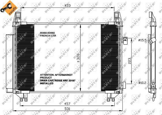 Condensador de climatização NRF B.V. ref. 35654