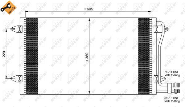 Condensador, aire acondicionado NRF B.V. ref. 35656