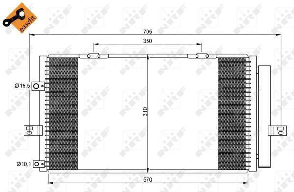 Condensador, aire acondicionado NRF B.V. ref. 35659