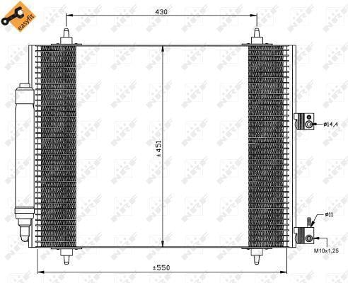 Condensador, aire acondicionado NRF B.V. ref. 35669