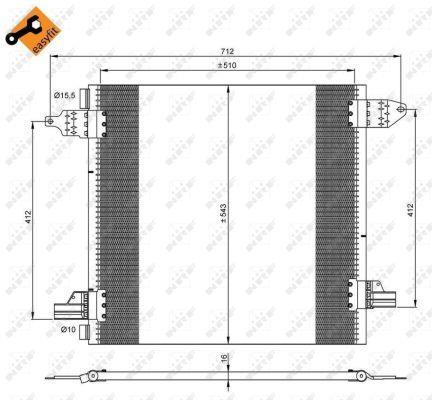 Condensador, aire acondicionado NRF B.V. ref. 35702