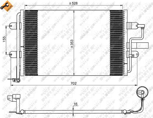 Condensador, aire acondicionado NRF B.V. ref. 35733