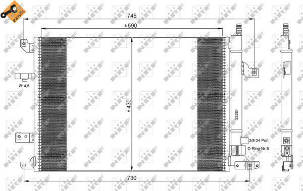 Condensador de climatização NRF B.V. ref. 35739