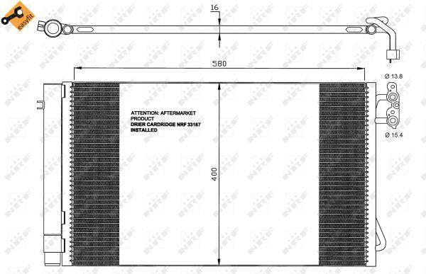 Condensador, aire acondicionado NRF B.V. ref. 35743