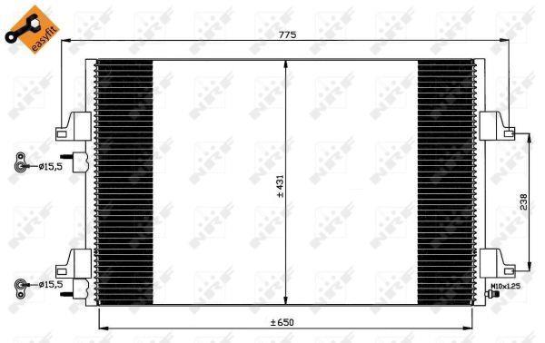 Condensador, aire acondicionado NRF B.V. ref. 35749