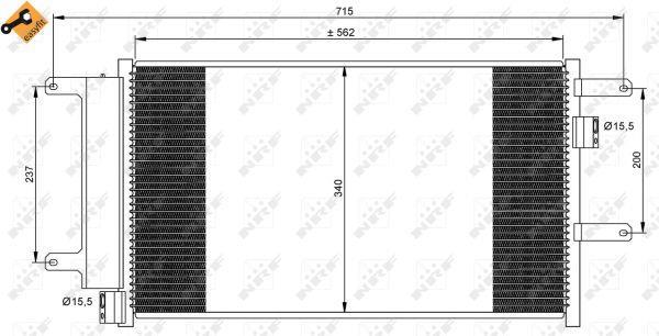Condensador de climatização NRF B.V. ref. 35751