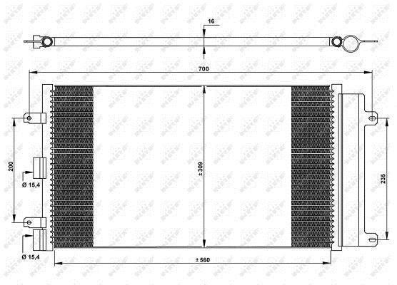 Condensador, aire acondicionado NRF B.V. ref. 35752