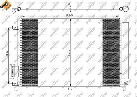 Condensador de climatização NRF B.V. ref. 35753