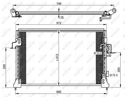Condensador, aire acondicionado NRF B.V. ref. 35754