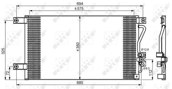 Condensador de climatização NRF B.V. ref. 35756