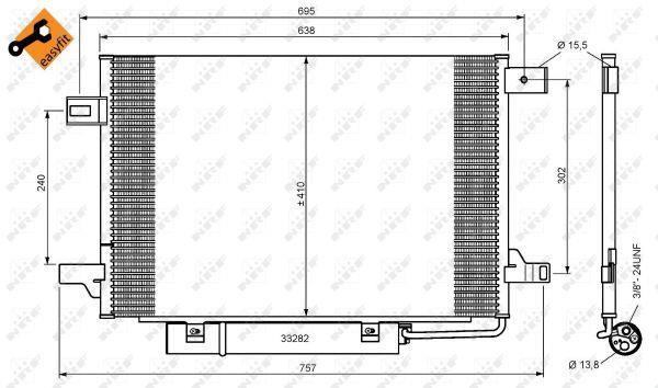 Condensador de climatização NRF B.V. ref. 35758