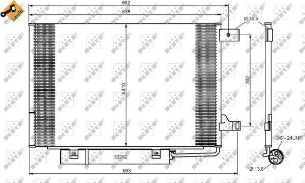 Condensador, aire acondicionado NRF B.V. ref. 35759
