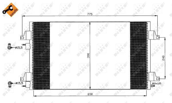 Condensador, aire acondicionado NRF B.V. ref. 35760