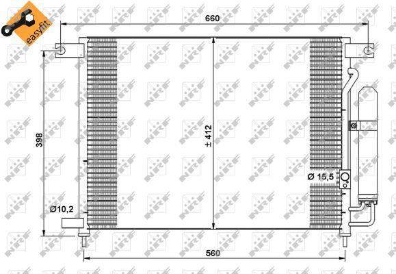 Condensador de climatização NRF B.V. ref. 35766