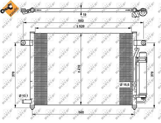 Condensador, aire acondicionado NRF B.V. ref. 35767