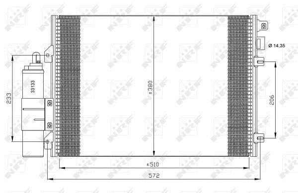 Condensador de climatização NRF B.V. ref. 35771
