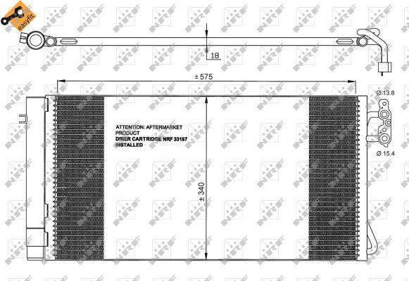 Condensador de climatização NRF B.V. ref. 35773