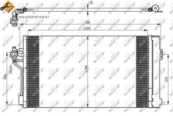 Condensador, aire acondicionado NRF B.V. ref. 35776