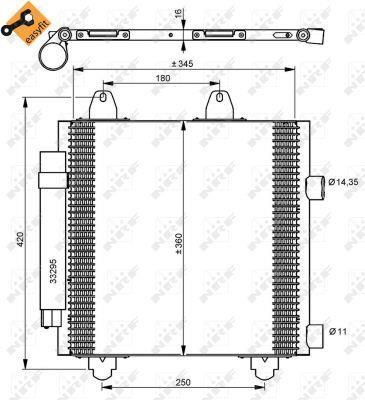 Condensador, aire acondicionado NRF B.V. ref. 35778