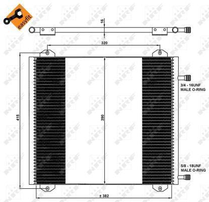 Condensador de climatização NRF B.V. ref. 35785