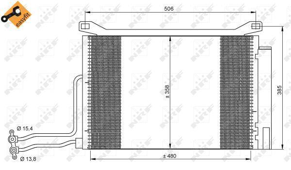 Condensador, aire acondicionado NRF B.V. ref. 35787
