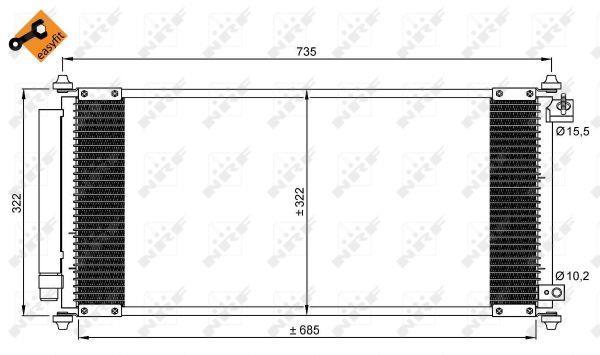 Condensador de climatização NRF B.V. ref. 35791