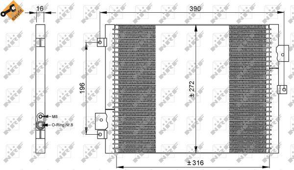 Condensador de climatização NRF B.V. ref. 35795