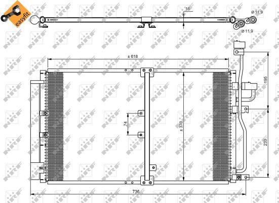 Condensador, aire acondicionado NRF B.V. ref. 35797