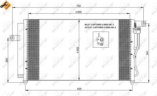 Condensador, aire acondicionado NRF B.V. ref. 35798