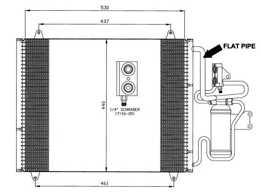 Condenseur, climatisation (Radiateur de climatisation) NRF B.V. ref. 35824