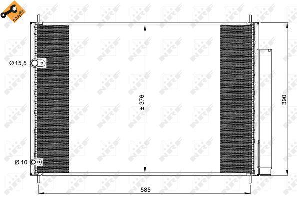 Condenseur, climatisation (Radiateur de climatisation) NRF B.V. ref. 35839