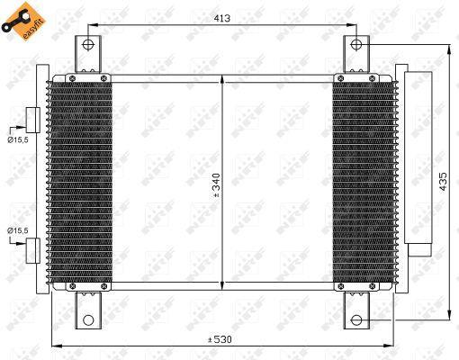Condensador de climatização NRF B.V. ref. 35840