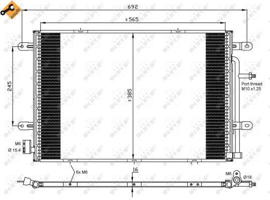Condensador de climatização NRF B.V. ref. 35841
