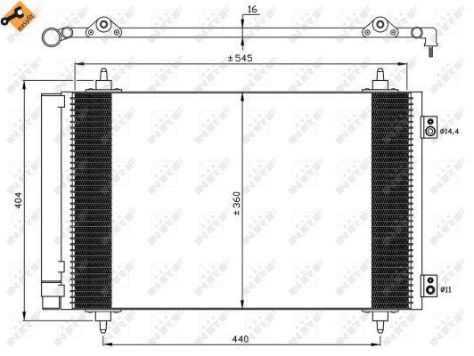 Condensador de climatização NRF B.V. ref. 35844