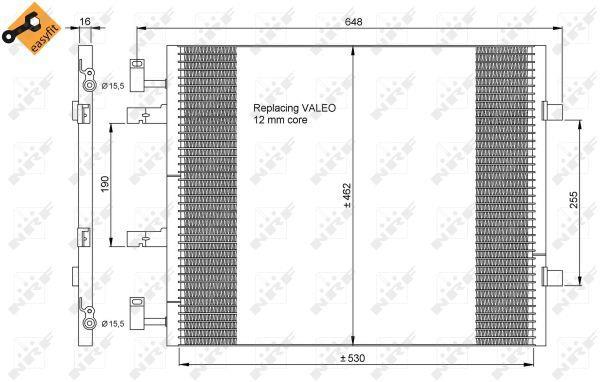 Condensador de climatização NRF B.V. ref. 35845