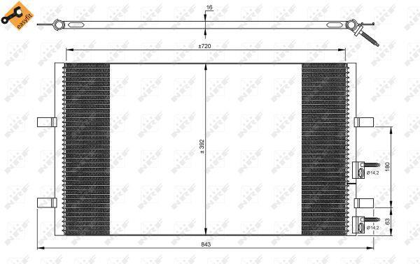 Condensador, aire acondicionado NRF B.V. ref. 35846