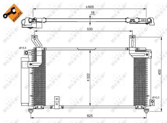 Condensador de climatização NRF B.V. ref. 35847