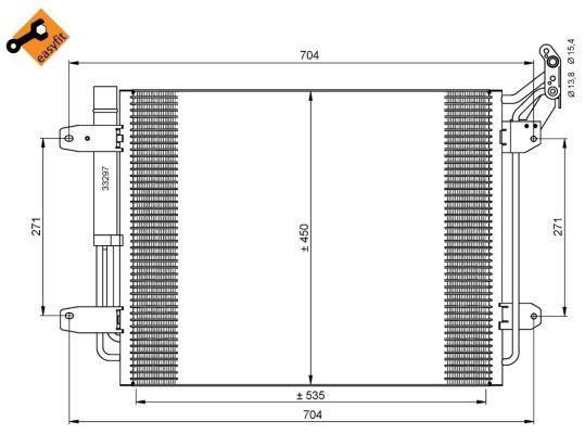 Condensador, aire acondicionado NRF B.V. ref. 35848
