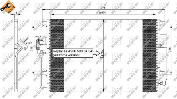 Condensador, aire acondicionado NRF B.V. ref. 35849