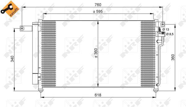 Condensador de climatização NRF B.V. ref. 35851