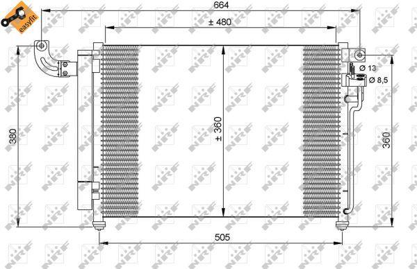 Condensador, aire acondicionado NRF B.V. ref. 35852