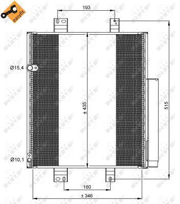 Condensador, aire acondicionado NRF B.V. ref. 35853
