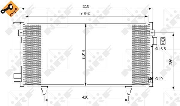 Condensador de climatização NRF B.V. ref. 35855