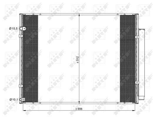 Condensador, aire acondicionado NRF B.V. ref. 35857