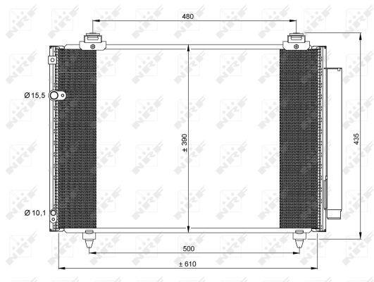 Condensador, aire acondicionado NRF B.V. ref. 35860