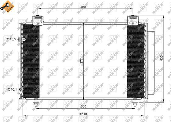Condensador, aire acondicionado NRF B.V. ref. 35861