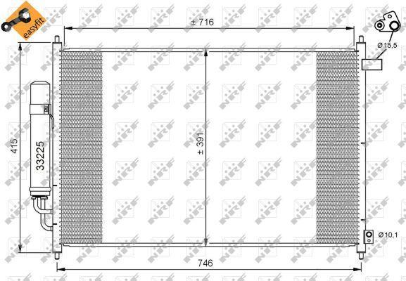 Condensador de climatização NRF B.V. ref. 35866