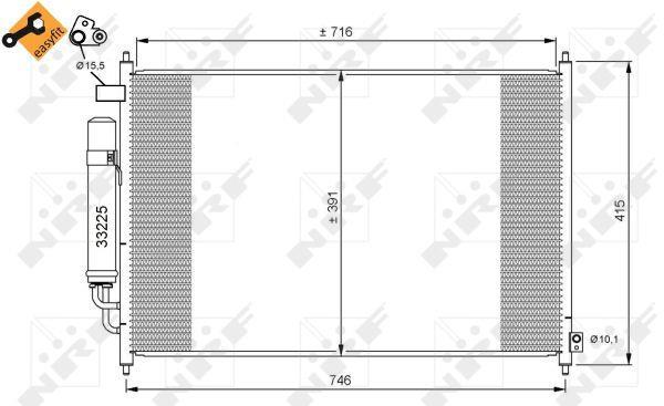 Condensador, aire acondicionado NRF B.V. ref. 35867