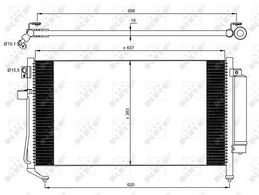 Condensador, aire acondicionado NRF B.V. ref. 35869