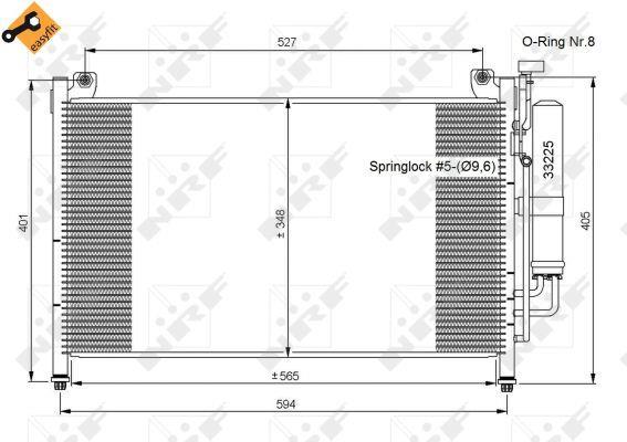 Condensador, aire acondicionado NRF B.V. ref. 35870